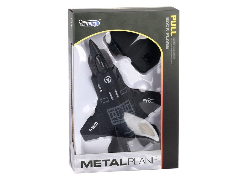 Hátrahúzós F-35 repülőmodell, fémötvözet