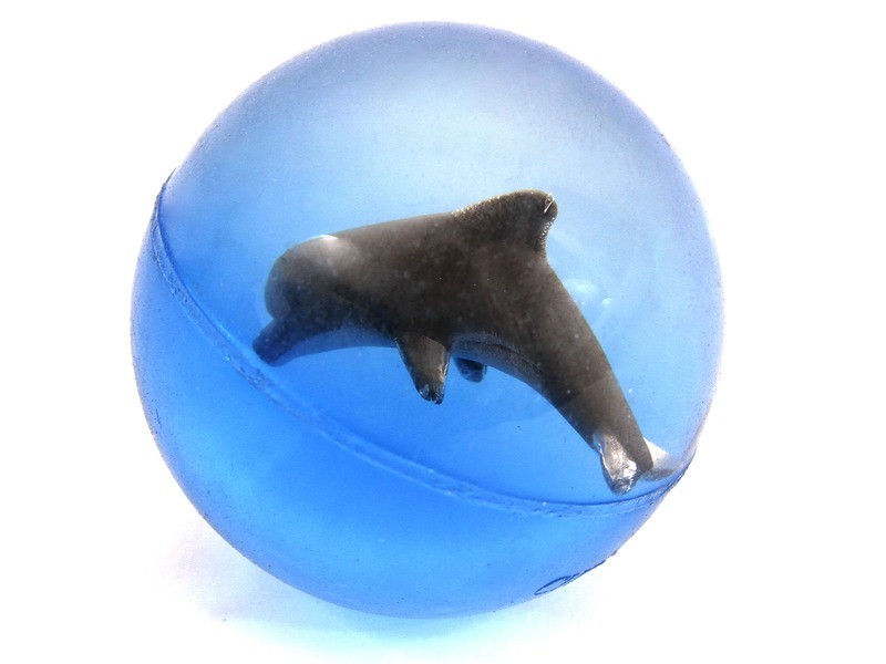 Delfines pattogó labda - 4 cm