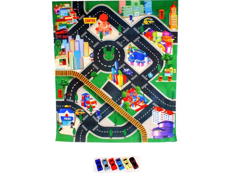 Farm játszószőnyeg autós pályával