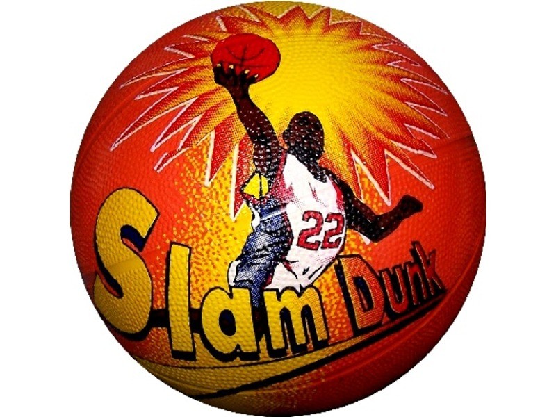 Mintás narancssárga kosárlabda - 18 cm