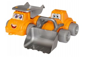 Műanyag dömper és markoló készlet gyerekeknek