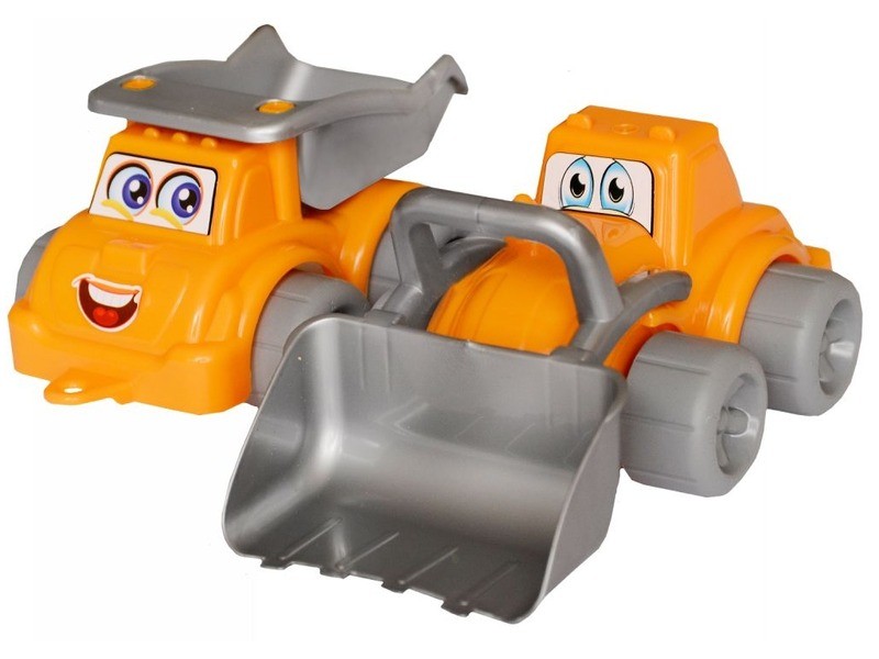 Műanyag dömper és markoló készlet gyerekeknek