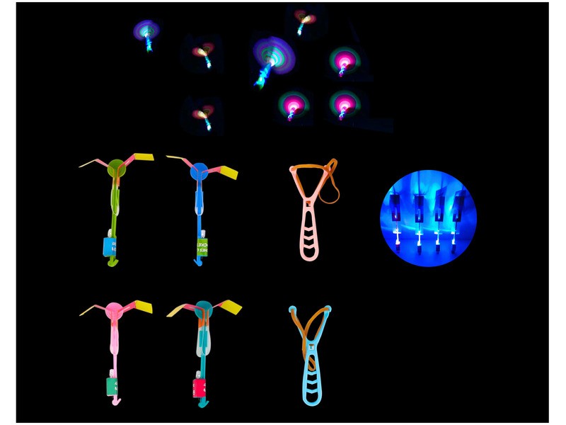 Nyílvessző szett rakéta LED-fénnyel (4 db)