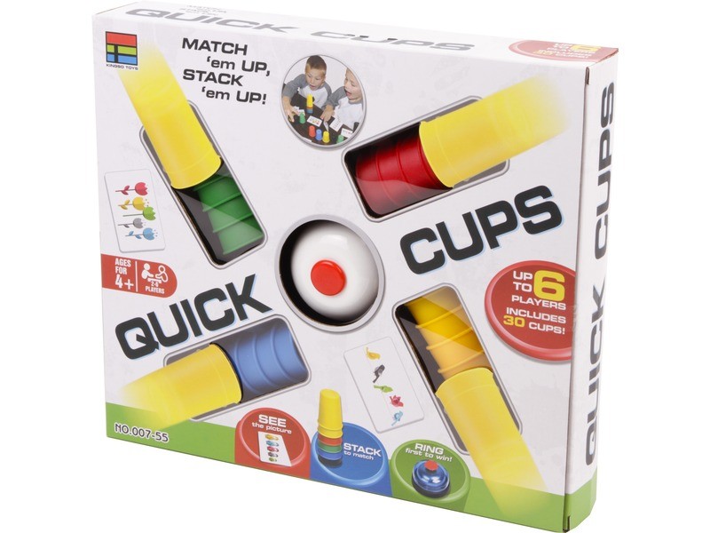 Quick Cups — színes poharak társasjáték doboz