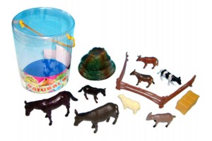 Műanyag háziállat 10 darabos készlet (10-15 cm)