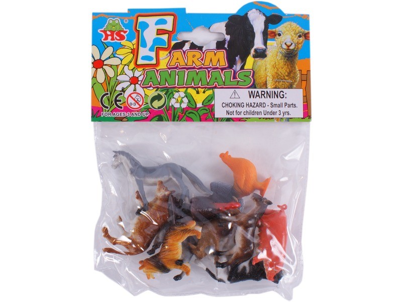 Háziállat 10 db készlet — műanyag 5 cm figurák