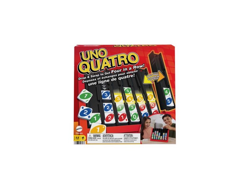 Uno Quatro társasjáték — doboz és kártyák
