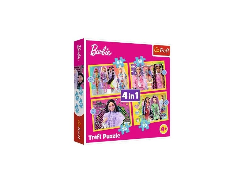 Trefl Barbie 4 az 1-ben puzzle - 35/48/54/70 db