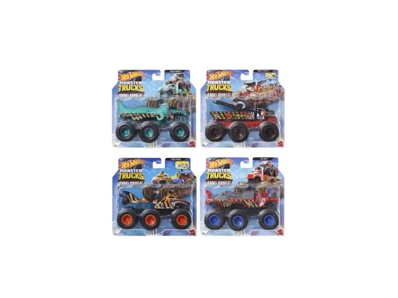 Hot Wheels Monster Trucks hatkerekű vontató