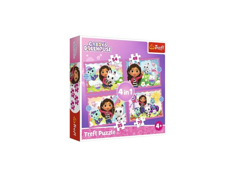 Trefl Gabi babaháza 4 az 1-ben puzzle 35-70 db