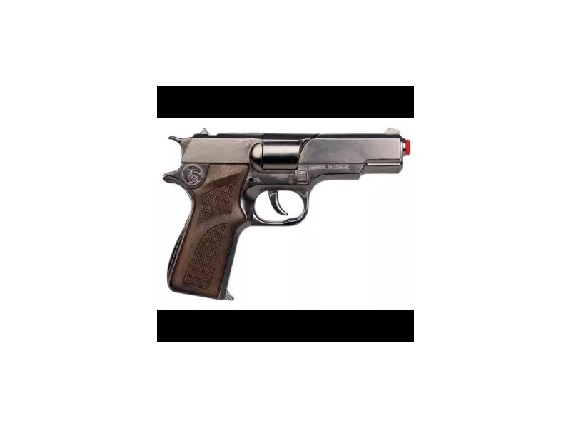 Rendőrségi patronos pisztoly, 18 cm, fém váz