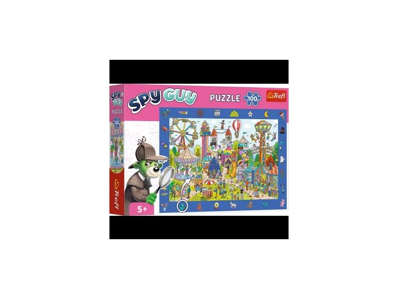 Trefl Spy Guy Vidámpark 100 db — nyomozós puzzle