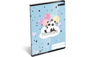 Pandacorn panda mintás A5 négyzetrácsos füzet