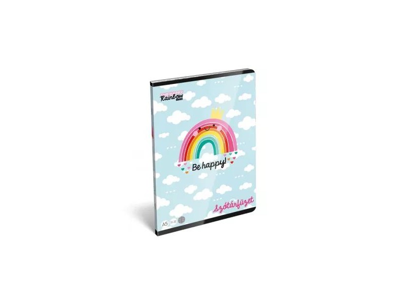 Happy Rainbow - Szivárvány mintás A5 szótárfüzet