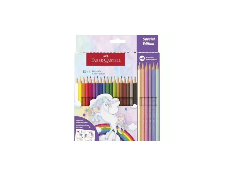 Faber-Castell színes ceruza készlet 18+6 db
