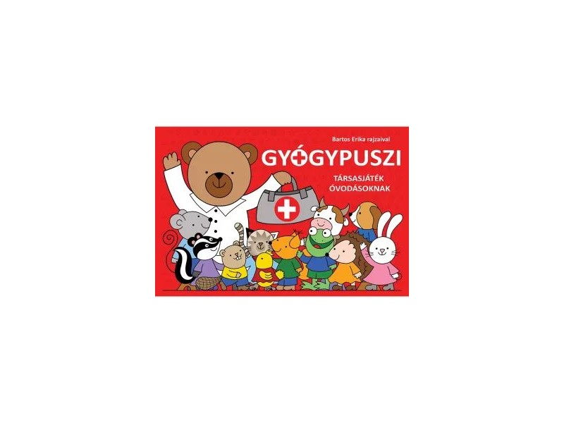 Gyógypuszi társasjáték – színes tábla és figurák