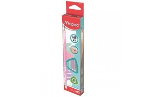 Maped csillogó háromszög grafitceruza 12 db HB radírral