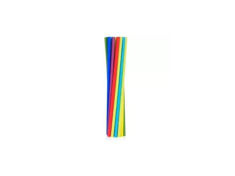 Színes papírszívószál 20 cm - 24 db