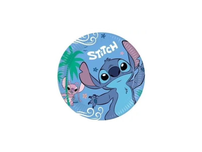 Lilo&Stitch papírtányér (Stitch és Angel) 23 cm - 8 db