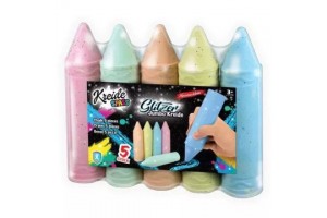 Jumbo csillámos aszfaltkréta, 5 db, 19 cm