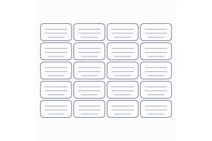 Herlitz kék keretes füzetcímkék - 20 db