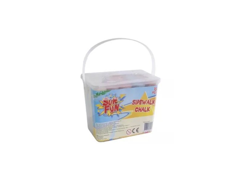 Sun Fun aszfaltkréta 15 db vödörben