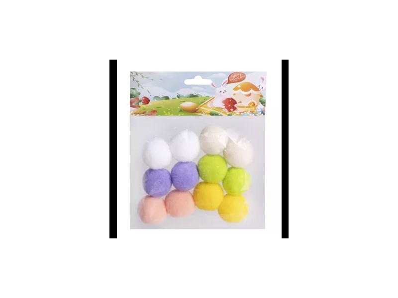 Dekorációs textiltojás - 12 db