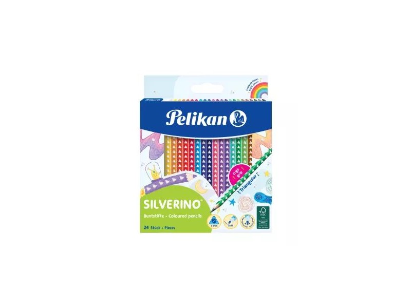 Pelikan Silverino 24 db háromszög színes ceruza