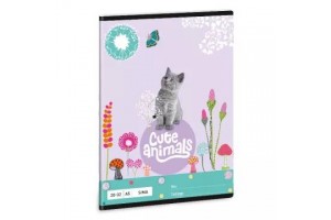 Cute Animals — Cica mintás A5 füzet