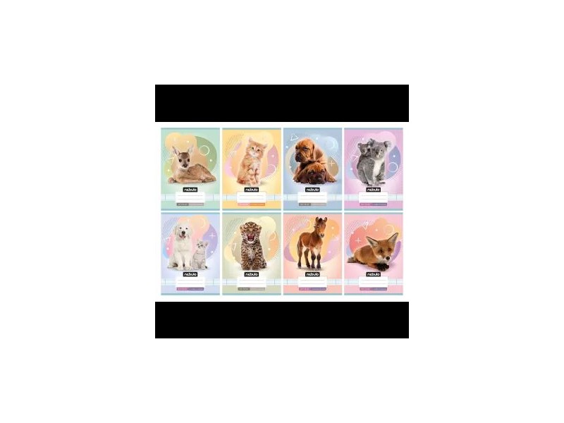 Nebulo állatmintás vonalas füzet A5, 32 lap