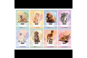 Nebulo A5 állatmintás négyzetrácsos füzet