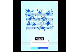 Nebulo színes hangjegyfüzet A5, 16 lapos, fényes borító