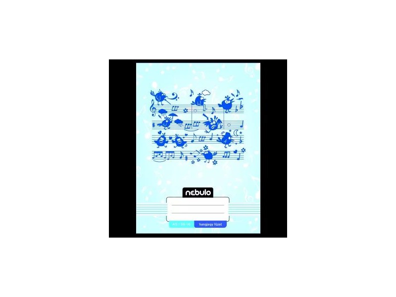 Nebulo színes hangjegyfüzet A5, 16 lapos, fényes borító