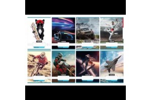 Nebulo A5 vonalas füzet, 21x15 cm - többféle minta