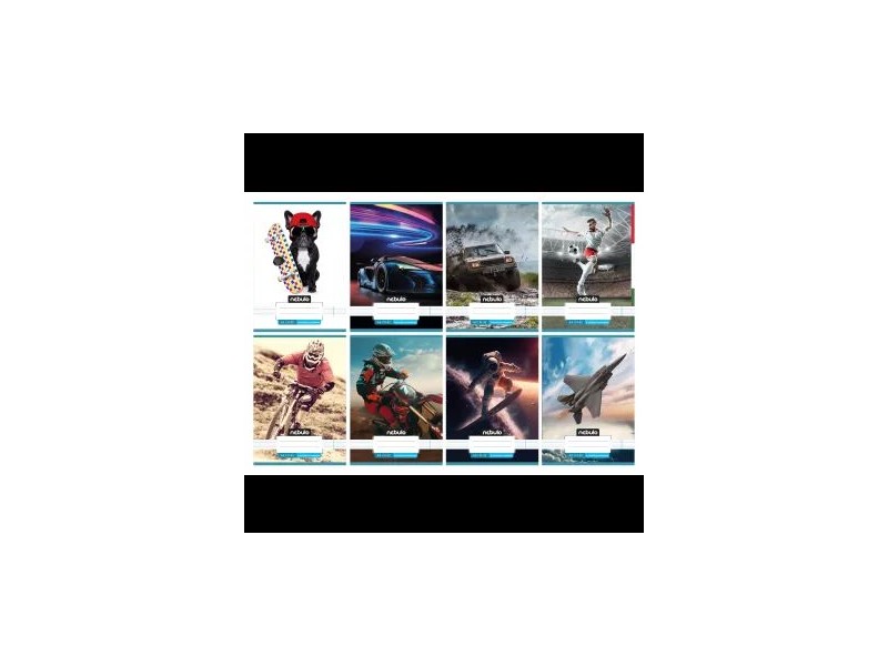 Nebulo A5 vonalas füzet, 21x15 cm - többféle minta