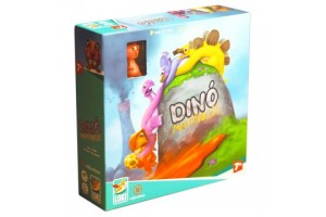 Dínó mentőakció társasjáték doboz és pálya