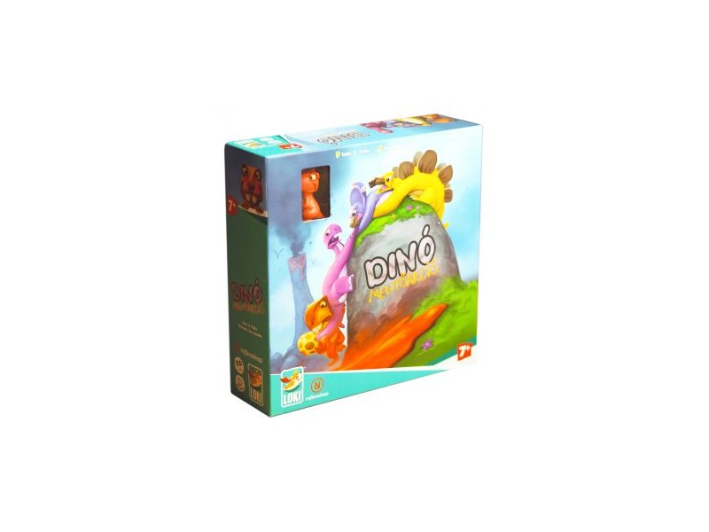 Dínó mentőakció társasjáték doboz és pálya