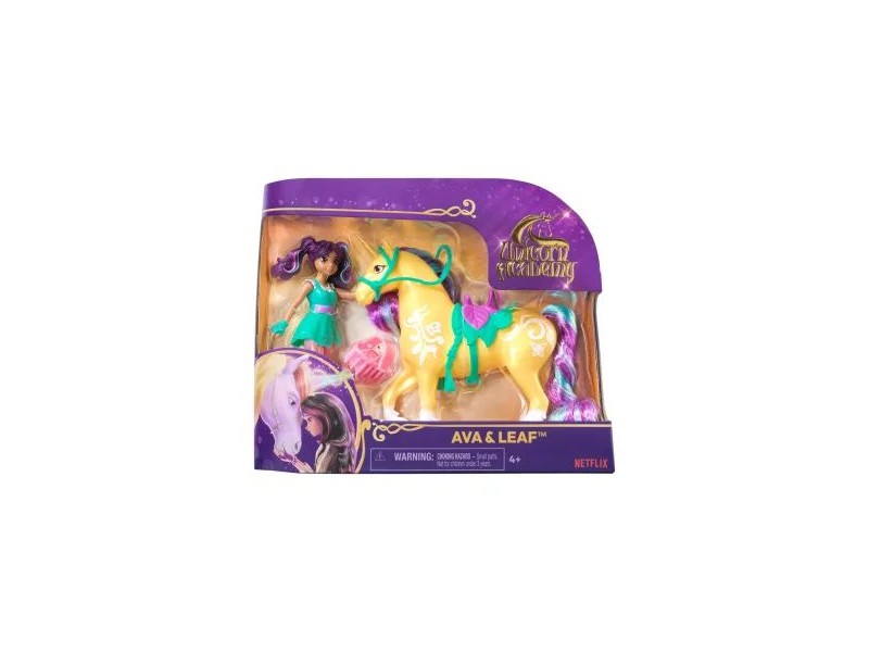 Ava baba és Leaf unikornis játékszett - szivárványos sörény