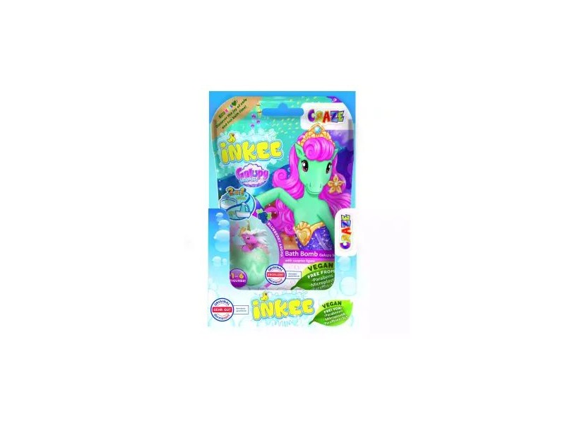 Inkee meglepetés fürdőbomba sellőpónival - vattacukor illat