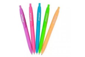 Clicker nyomógombos golyóstoll, 0,7 mm, vegyes színek