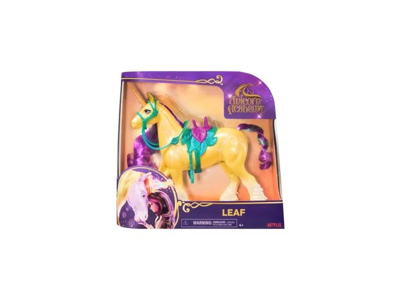 Unikornis Akadémia Leaf 28 cm figura - színes sörény