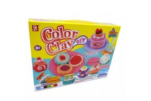 Tortakészítő gyurmaszett – 6 színű gyurma és eszközök