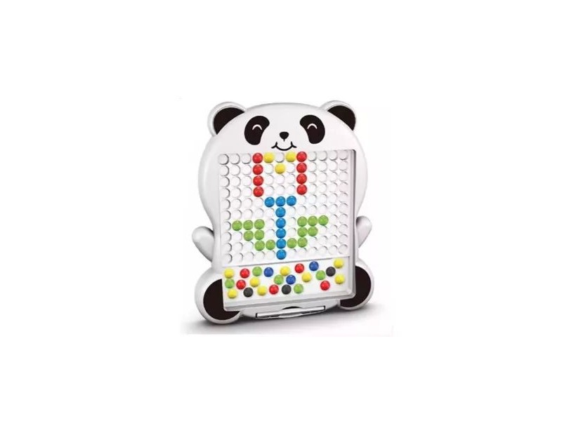 Panda alakú mágneses képkirakó – 80 színes gyöngy