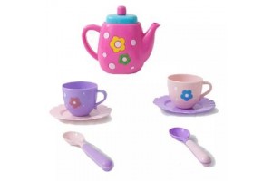 Virágmintás teakészlet gyerekeknek - több darabos