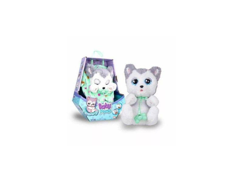 Bébi Mancs interaktív Husky plüss - vállra akasztható