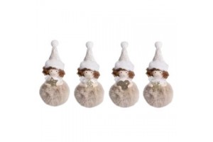 Felakasztható pompon lány dekoráció, 14 cm