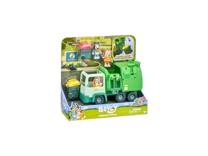 Bluey szemetes játékautó és figurák