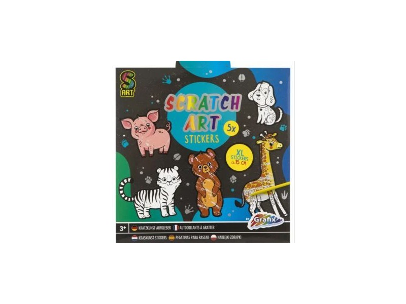 Karckép matricakészlet – állatok (malac, zsiráf, medve, kutya, tigris)