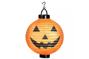 Világító LED töklámpás 20 cm – Halloween