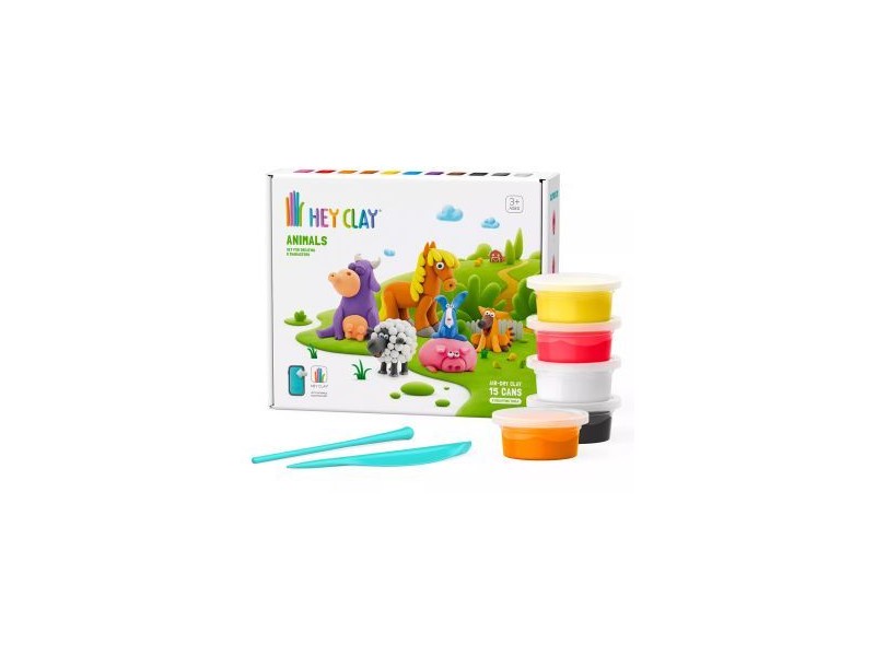 Hey Clay gyurma szett – Állatok, applikációval